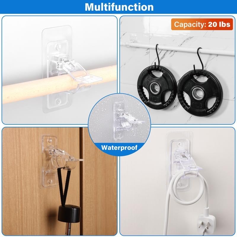 Drill-free curtain rod bracket