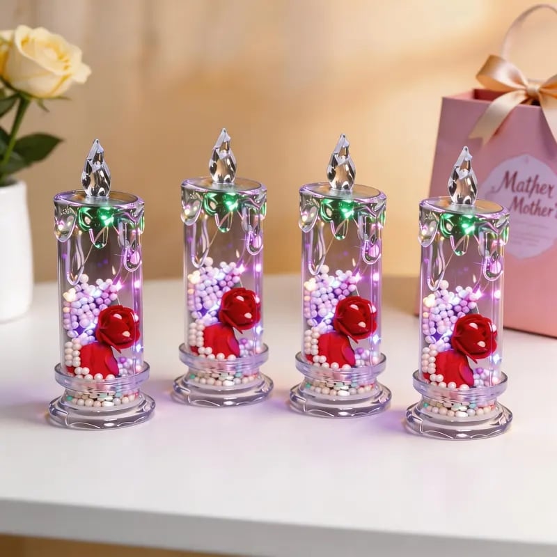💖 Limited time offer, Buy 3 Get 1 Free🌹 Rose-shaped candle lamp