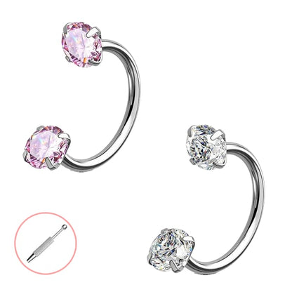 Horseshoe-shaped nose ring – internal thread & comfortable