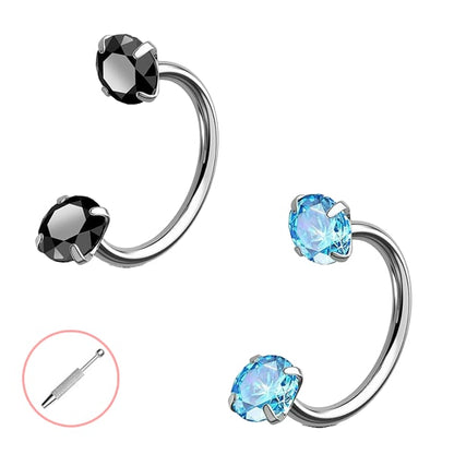 Horseshoe-shaped nose ring – internal thread & comfortable