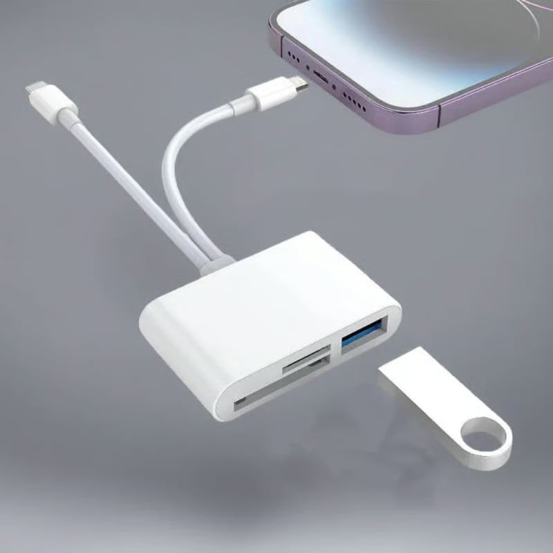 🏆3-in-1 USB-C Memory Card Reader