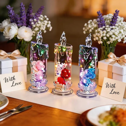 💖 Limited time offer, Buy 3 Get 1 Free🌹 Rose-shaped candle lamp