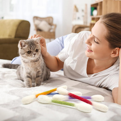 🐾Giant catnip toy with cotton swab (15 cm) – Handmade, durable, safe and fun.