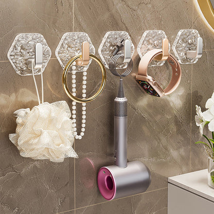 🥳2026 HOT SALE🥳💞50K+ SOLD!🧲50% OFF! Punch-Free Adhesive Hooks – L‑shaped, 3kg capacity. No drilling, no trace. Perfect for bathroom & kitchen. 🛁✨