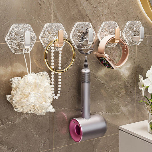 🥳2026 HOT SALE🥳💞50K+ SOLD!🧲50% OFF! Punch-Free Adhesive Hooks – L‑shaped, 3kg capacity. No drilling, no trace. Perfect for bathroom & kitchen. 🛁✨