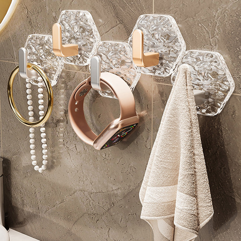 🥳2026 HOT SALE🥳💞50K+ SOLD!🧲50% OFF! Punch-Free Adhesive Hooks – L‑shaped, 3kg capacity. No drilling, no trace. Perfect for bathroom & kitchen. 🛁✨