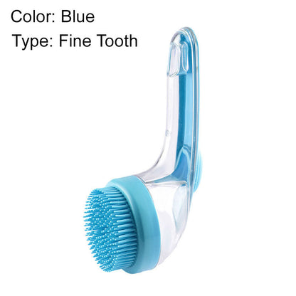 🔥🐶Pet bath brush with long handle and shampoo dispenser🌿