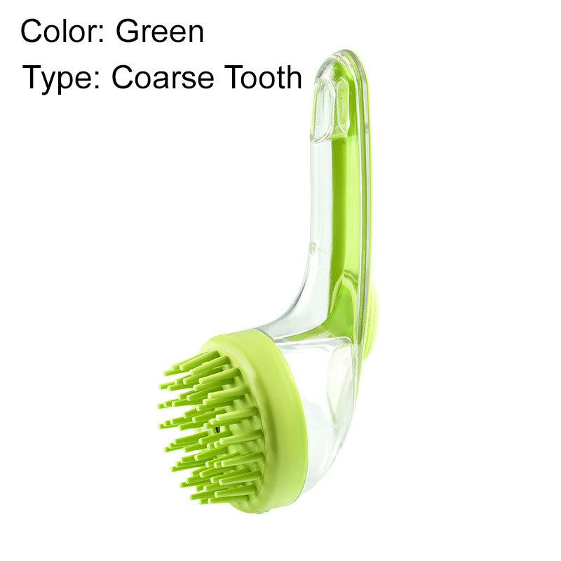 🔥🐶Pet bath brush with long handle and shampoo dispenser🌿