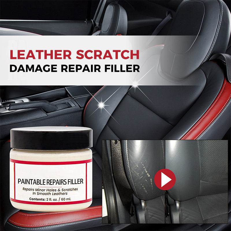 Filler used to fill scratches and damage to leather
