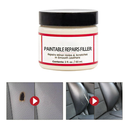 Filler used to fill scratches and damage to leather