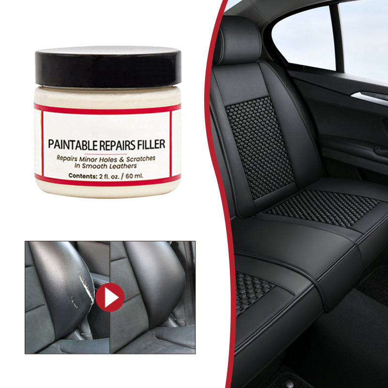 Filler used to fill scratches and damage to leather