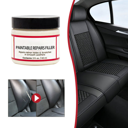 Filler used to fill scratches and damage to leather