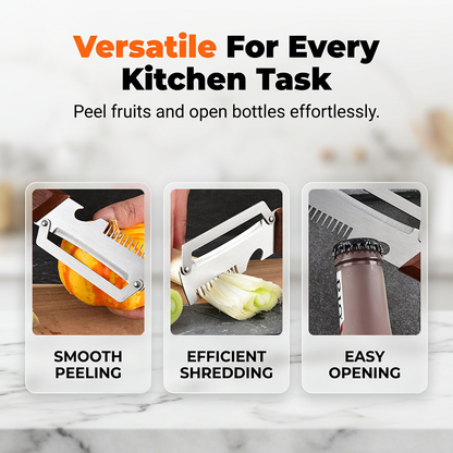 🔥3-in-1 Scallion Shredder & Peeler Kitchen Tool