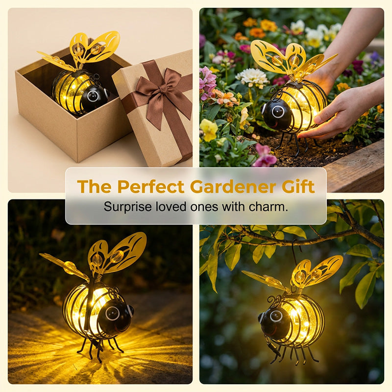📢📢40% OFF !! ⏰🐝 Solar Powered Hanging Bee Garden Light