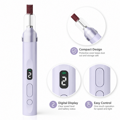 Portable multi-functional electric nail file