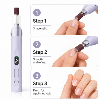 Portable multi-functional electric nail file